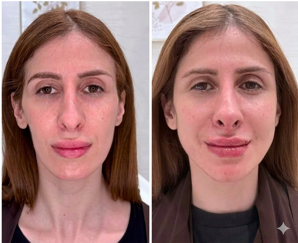 امرأة تنظر في المرآة